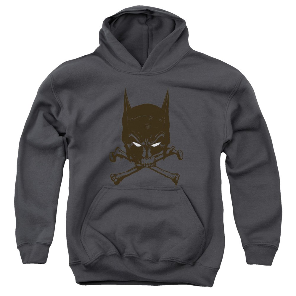 Trevco Batman Bat And Bones Unisex Youth Pullover Hoodie - Soft & Comfortable for Kids & Teens - Perfect for Halloween, Cosplay & Casual Wear