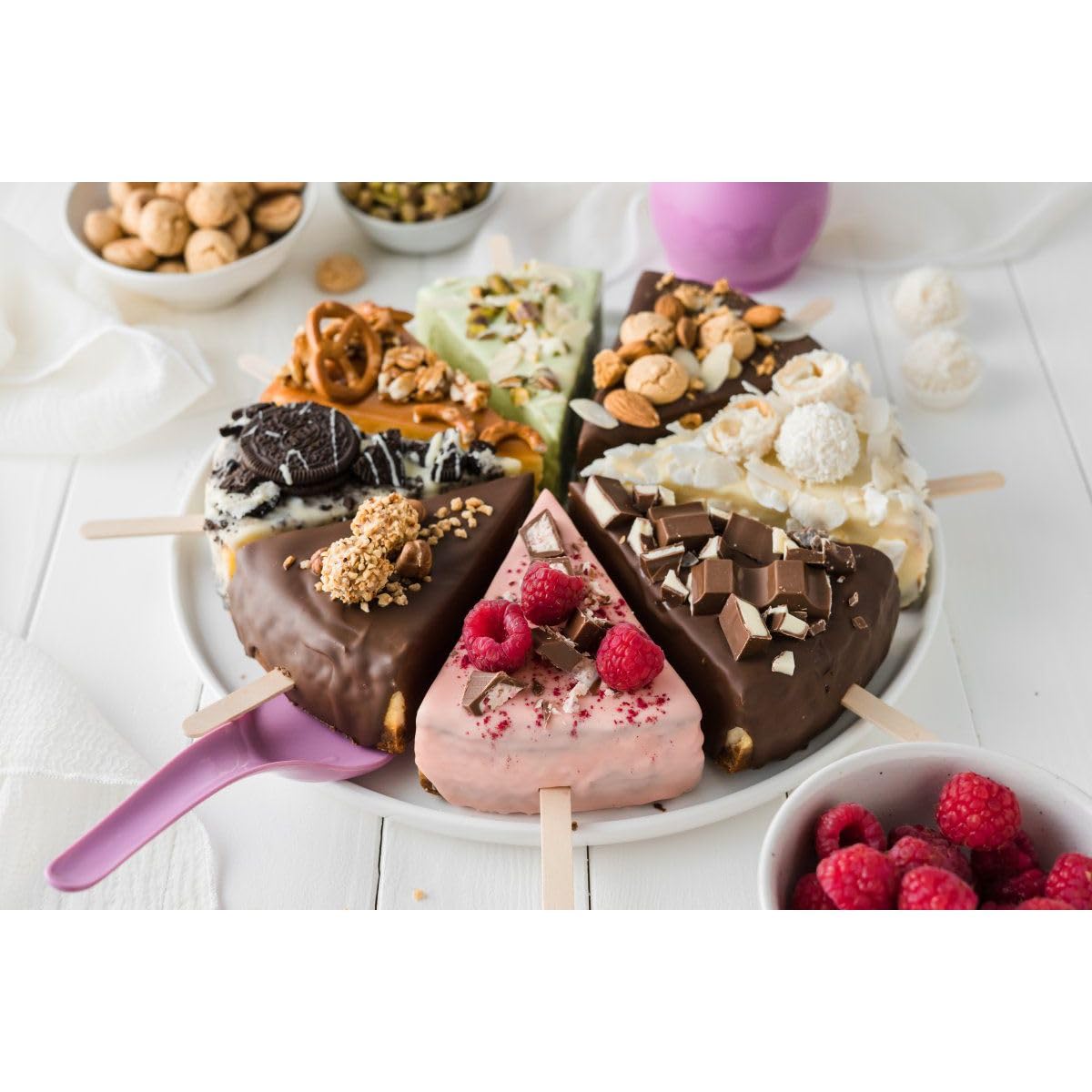 27197 Cake Slice Candy - Realistic Edible Cake Decorations for Birthday Parties, Wedding Cakes & Dessert Toppings (12-Piece Set)