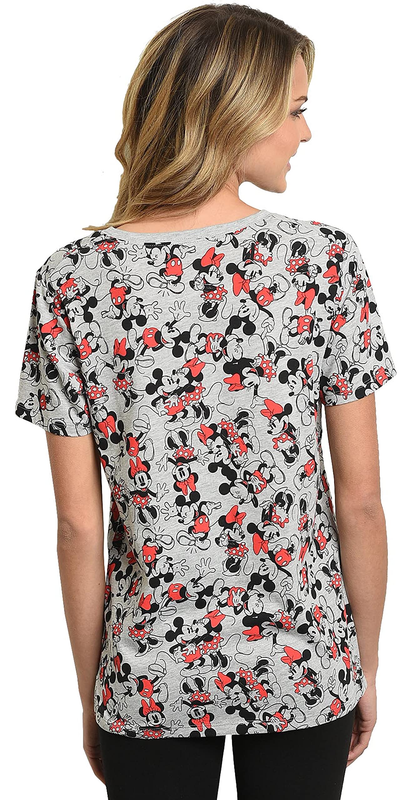 Disney Women's Plus Size T-Shirt with Minnie Mouse Print - Cute & Comfortable Graphic Tee for Casual Wear, Theme Parks, and Disney Fans