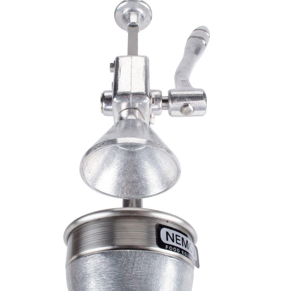 Nemco 55850 Heavy Duty Manual Crank Citrus Juicer - Stainless Steel Commercial Juicer with Removable Strainer & Non-Slip Handle for Restaurants, Cafes, Bars - NSF Certified (7.5