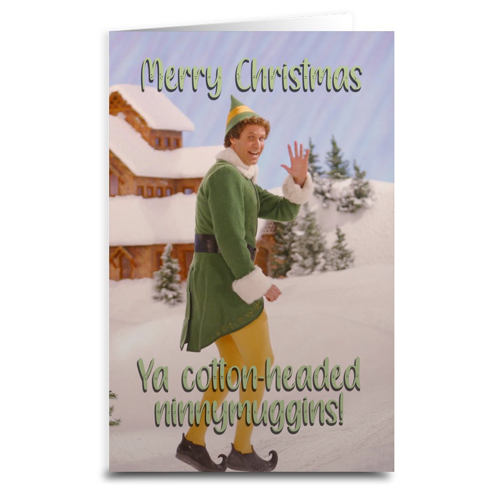 Elf Merry Christmas Greeting Card - Festive Holiday Cards for Family & Friends - Perfect for Christmas Wishes, Office Parties & Holiday Decorations