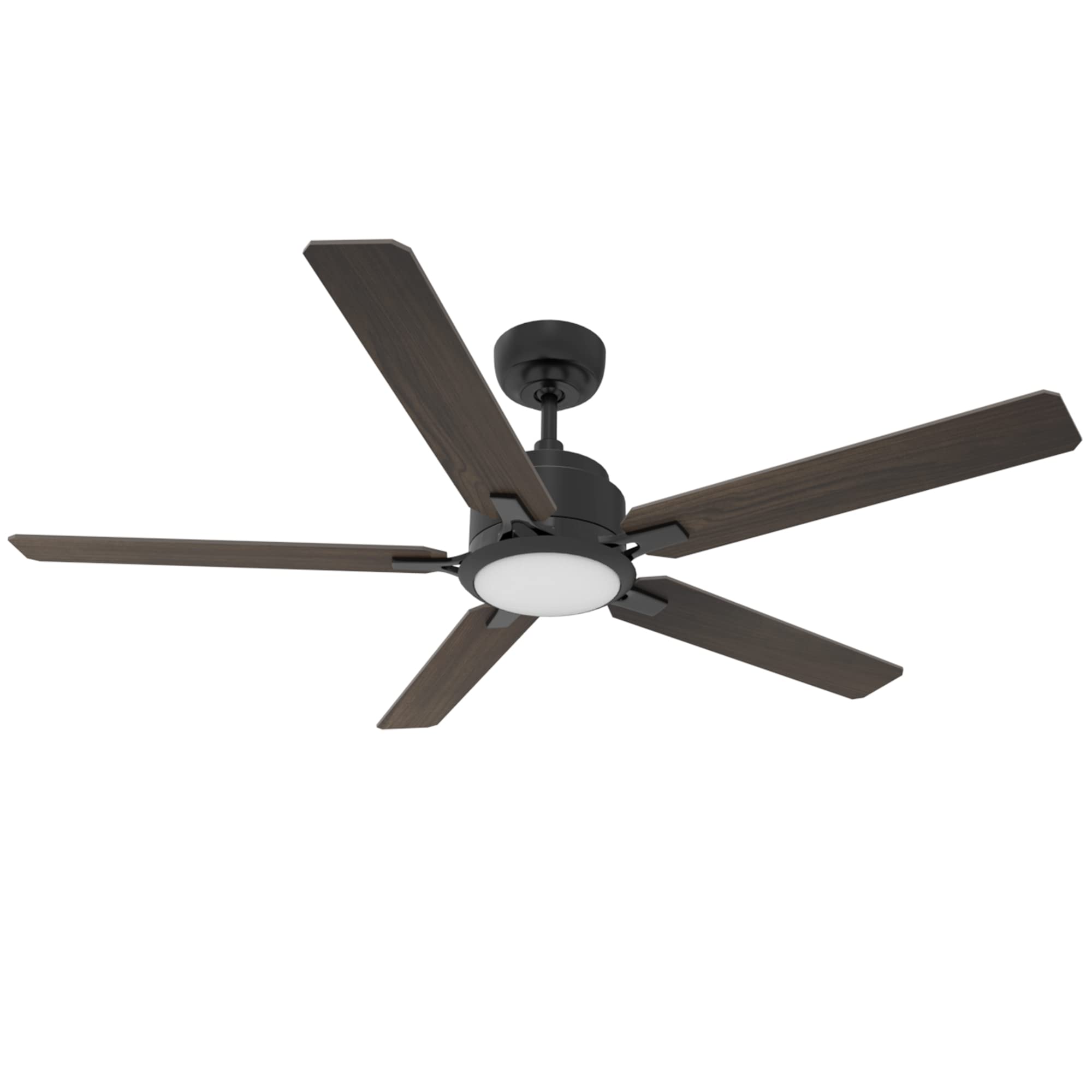 52 Inch Smart Ceiling Fan with Lights & Remote Control - Indoor/Outdoor DC Motor Fan, 10 Speed Settings, Alexa/Google/Siri Compatible - Modern Black Ceiling Fan for Bedroom, Living Room, Patio & Outdoor Spaces