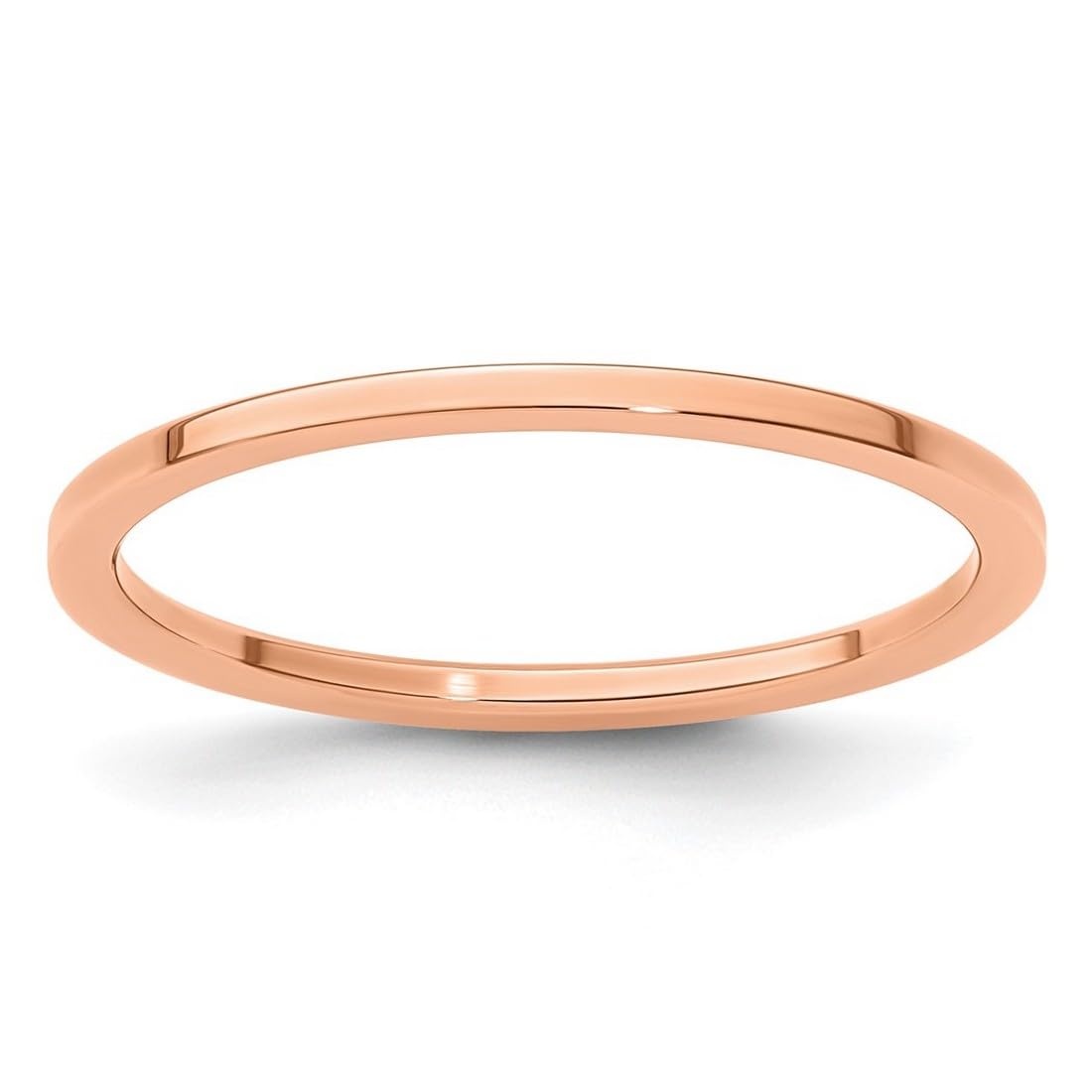 10K Gold Flat Stackable Band Ring for Women - Wedding, Anniversary, Promise Ring in Rose Gold, White Gold, Yellow Gold - 1.2mm Thin Comfort Fit - Size 4-10 | Perfect for Everyday Wear, Stacking & Special Occasions