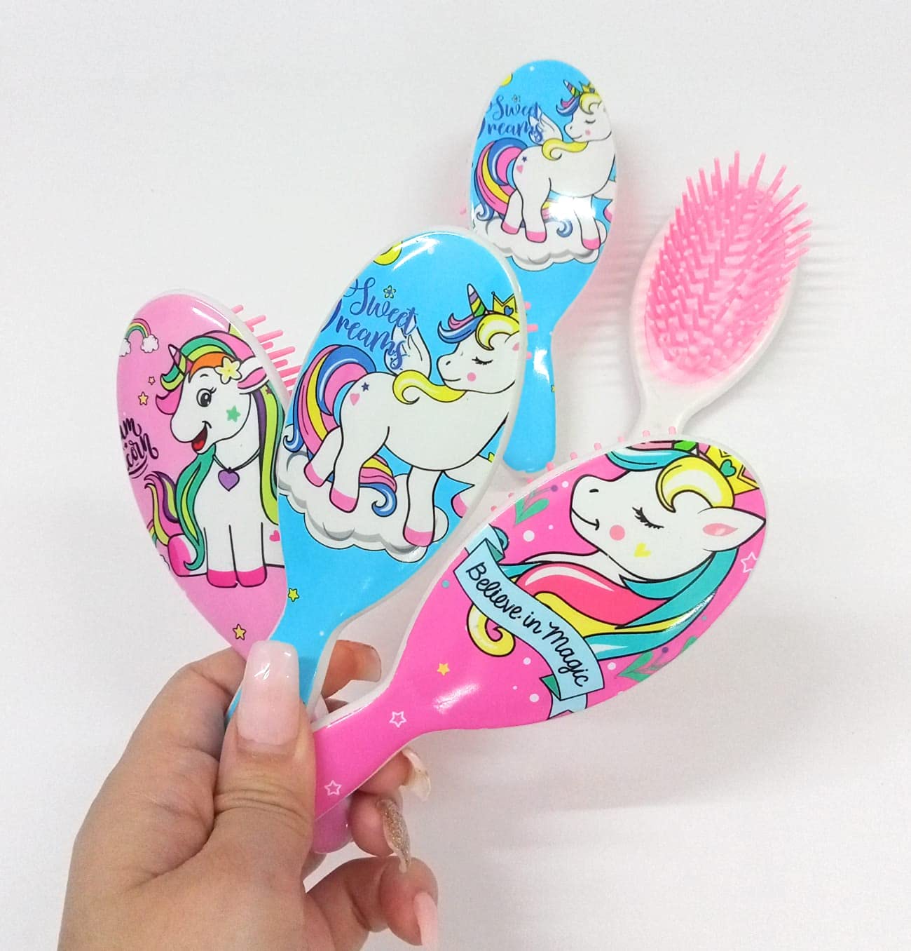 TERA 13 Unicorn Hair Brush for Girls - Kids Detangling Comb with Cute Unicorn Design, Perfect for Birthday Gifts, Kanjak Pooja & Return Gifts - Ideal for Daily Hair Care, Party Favors & Special Occasions