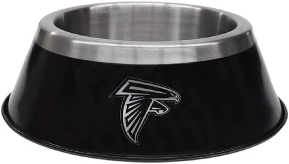 Littlearth NFL All Pro Pet Bowl - Atlanta Falcons Team Design, Large Dog Bowl for Food & Water - Perfect for Game Day & Falcons Fan Pets