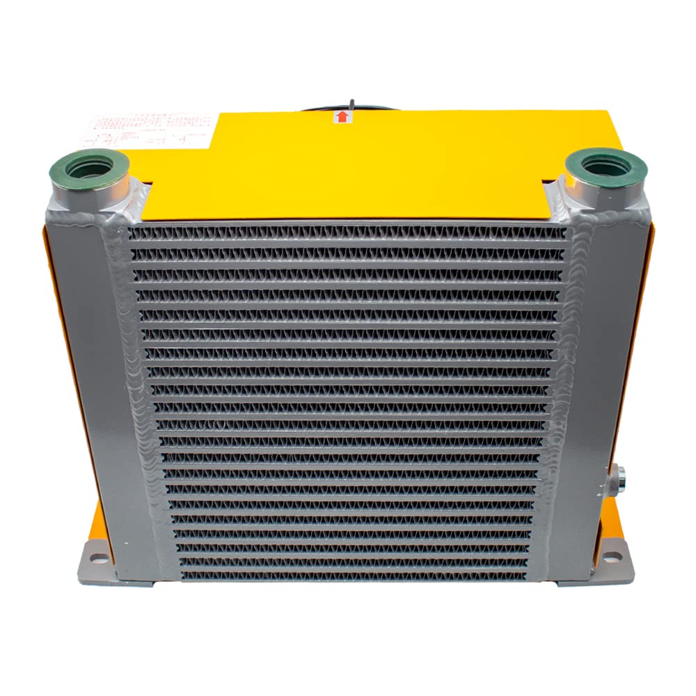 AF Series Hydraulic Aluminum Oil Cooler - 100L/MIN Air Cooled Oil Radiator with Plate-Fin Design, 110V AC (AH1012T-CA) | Ideal for Industrial Machinery, Construction Equipment & Hydraulic Systems Cooling