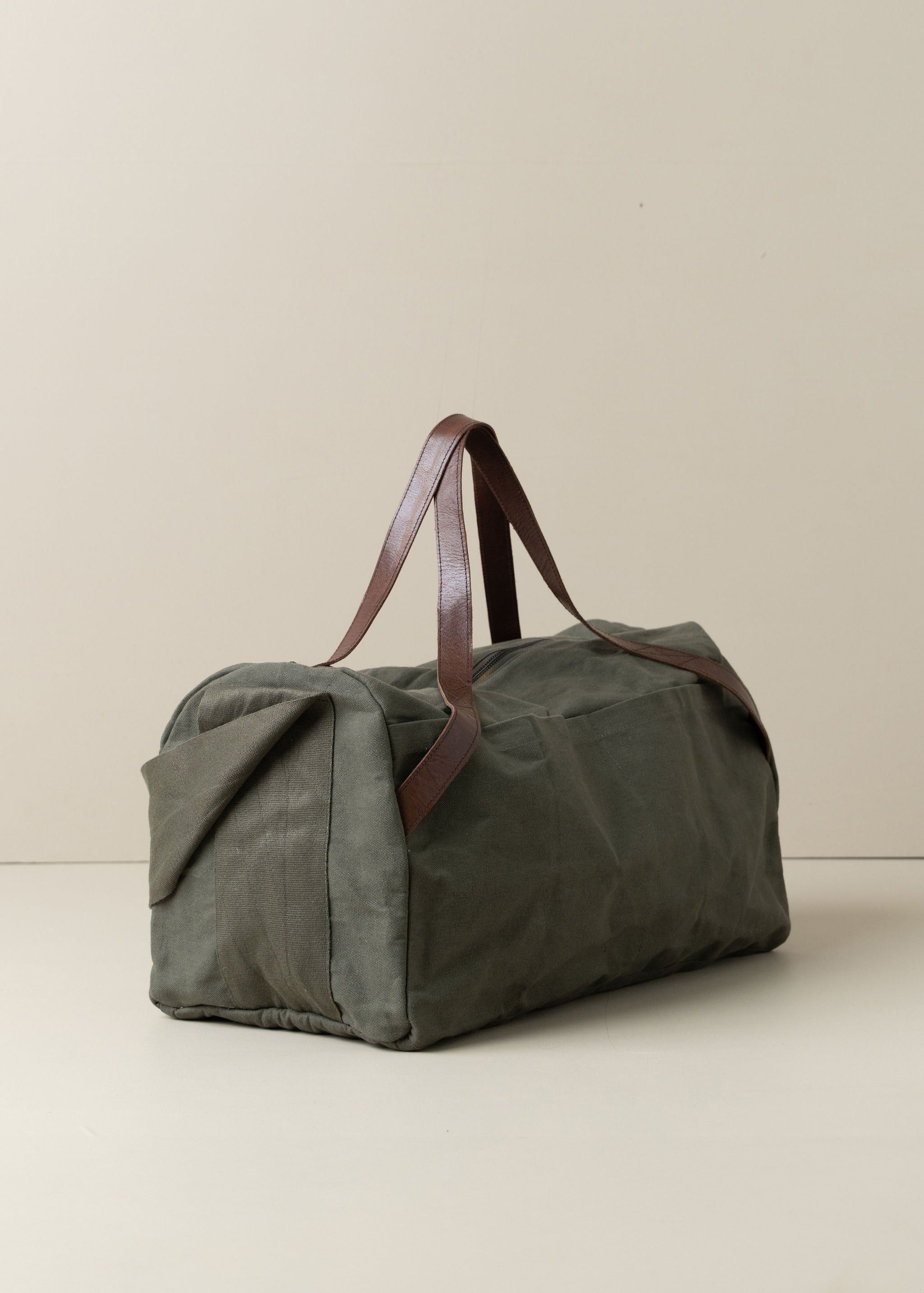 Journey Duffle Canvas Bag - Olive Green Travel Duffel Bag for Gym, Weekend Trips & Outdoor Adventures | Water-Resistant & Durable Carry-On Luggage