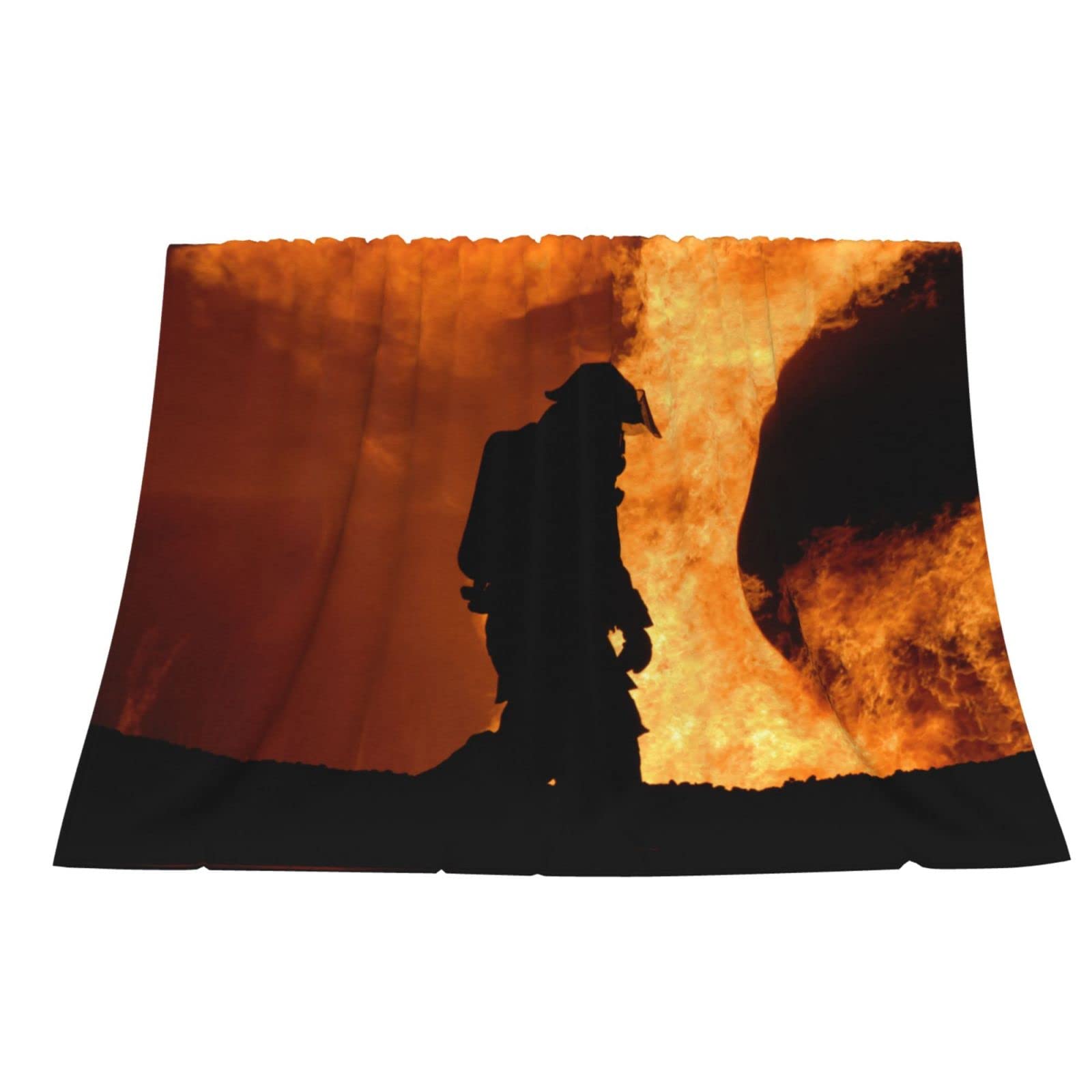 Firefighter Themed Throw Blanket - Ultra Soft Microfiber Luxury Blanket 80x60 Inch - Lightweight Sofa Blanket for Couch, Bed & Home Decor - Perfect Gift for Firefighters & First Responders