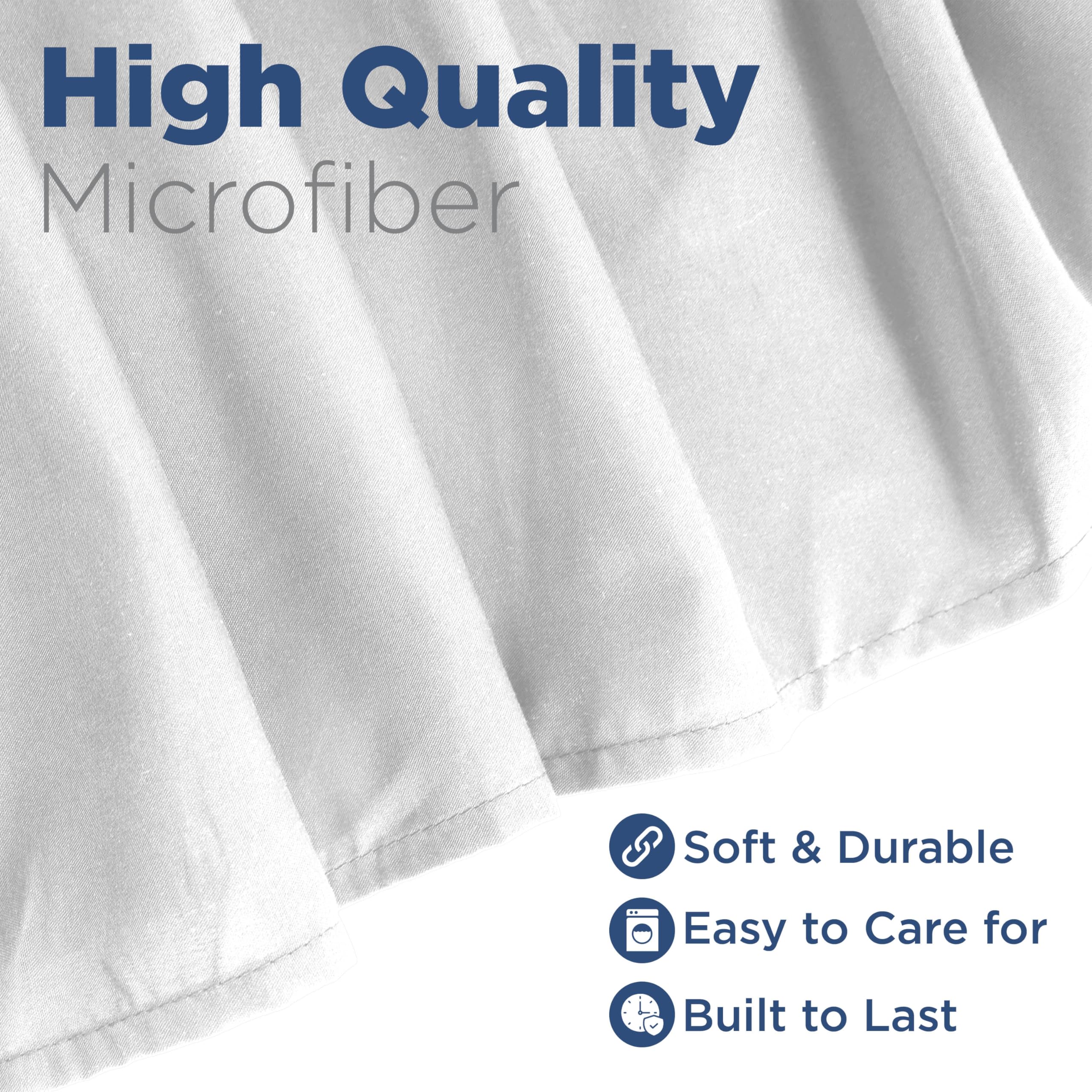 Martex Twin Ruffle Bed Skirt - 15 Inch Drop Microfiber Bedskirt | Easy Fit Hotel Quality White Bed Skirt for Twin Beds | Perfect for Guest Rooms, Dormitories & Luxury Bedroom Decor