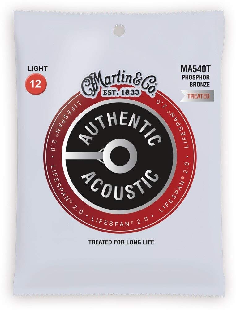Martin Authentic Acoustic Guitar Strings - Long-Lasting 2.0 Treated Coating (25 Sets Bundle) | Perfect for Performances, Studio Recording & Extended Play Sessions