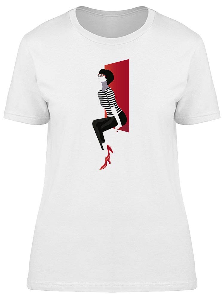 Stylish Red Shoes for Women - Fashionable Lady Tee - Perfect for Casual Outfits, Parties & Everyday Wear