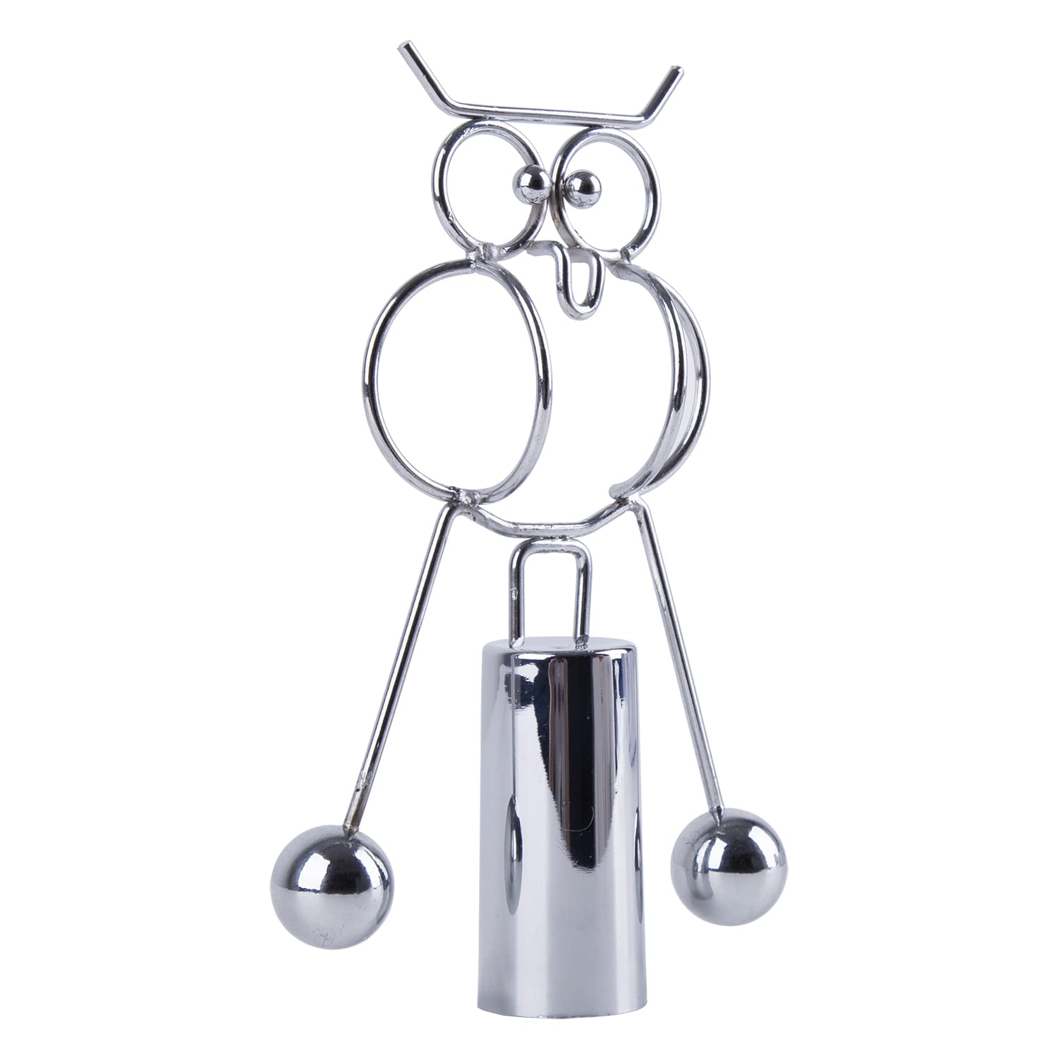 Kinetic Art Desk Toys - Steel Dynamic Balance Physics Toy for Office & Home Decor | Science Balancing Owl Sculpture | Stress Relief & Creative Gift for Adults & Kids | Perfect for Work Desks, Study Rooms & Living Spaces