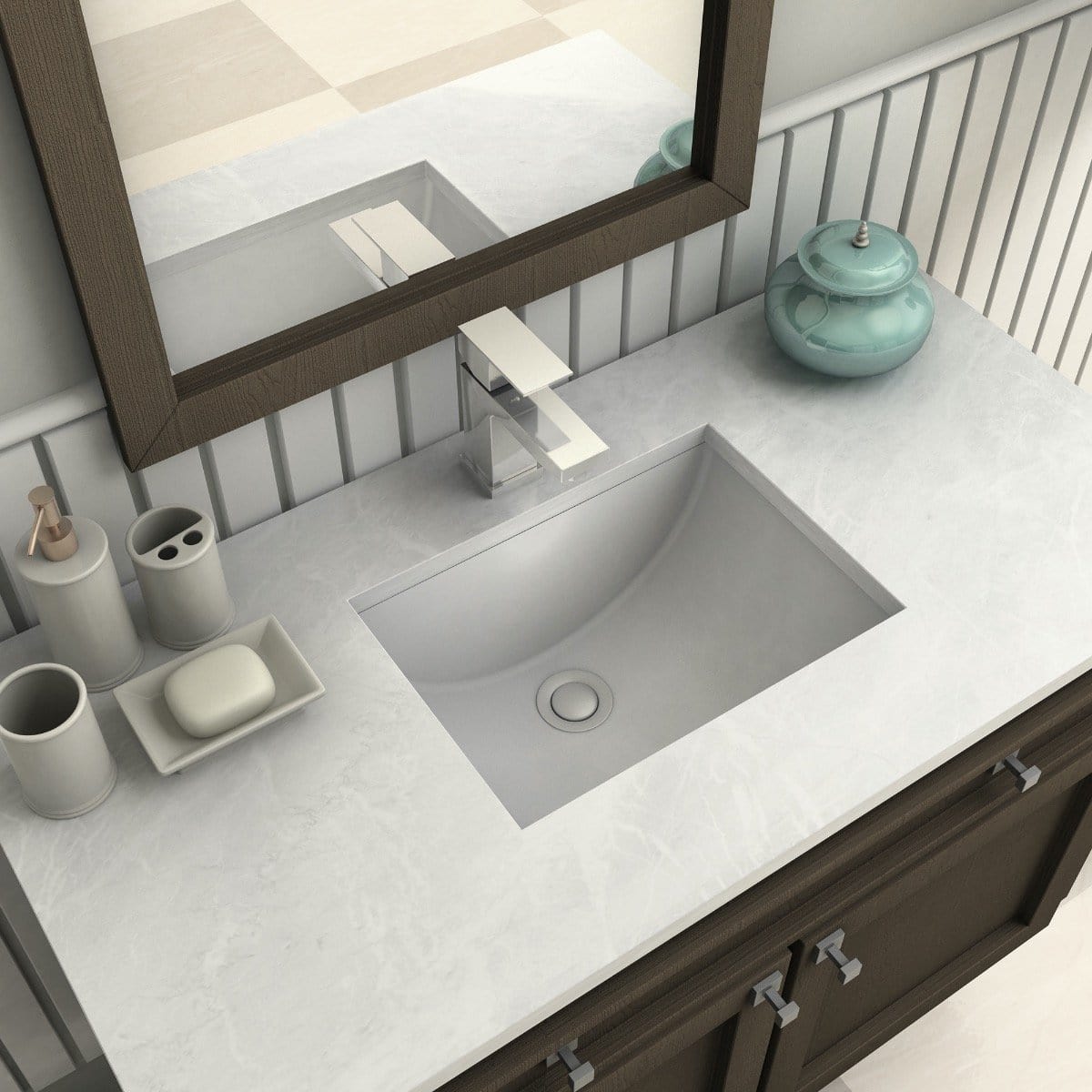 ZLINE North Lake Bathroom Faucet - Modern Single Handle Deck Mount Bathroom Sink Faucet with Pop-Up Drain Assembly - Perfect for Bathroom Renovation and Home Upgrade