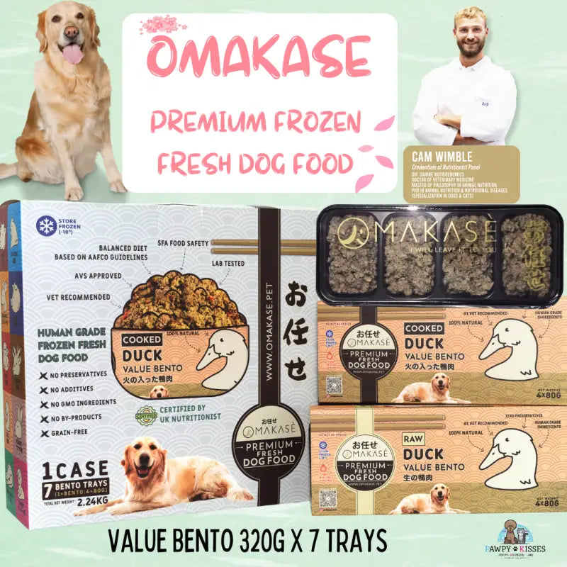 OMAKASE RAW Frozen Dog Food - 10 Flavor Variety Pack, 2.24kg (7 x 320g) - Grain-Free, High Protein Natural Meal for Dogs - Perfect for Raw Diet, Meal Prep & Special Occasions