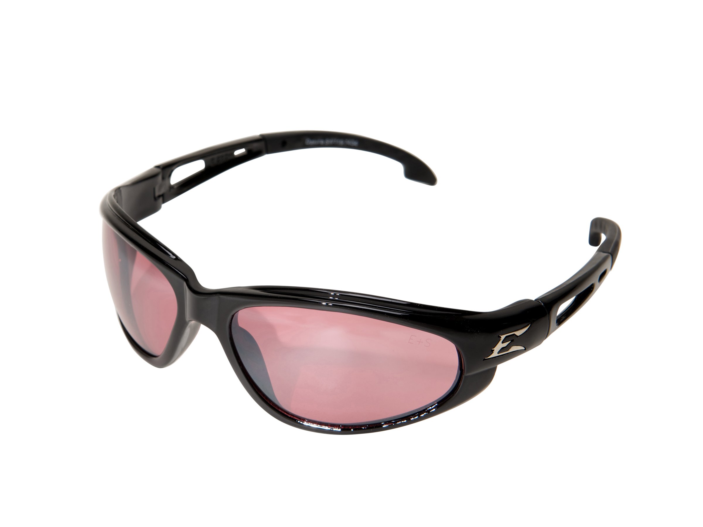 Dakura SW119 Military Grade Safety Glasses - ANSI/ISEA & MCEPS Certified, UV400 Protection, Anti-Scratch & Non-Slip Wrap-Around Design (Black Frame/Rose Mirror Lens, 5.04