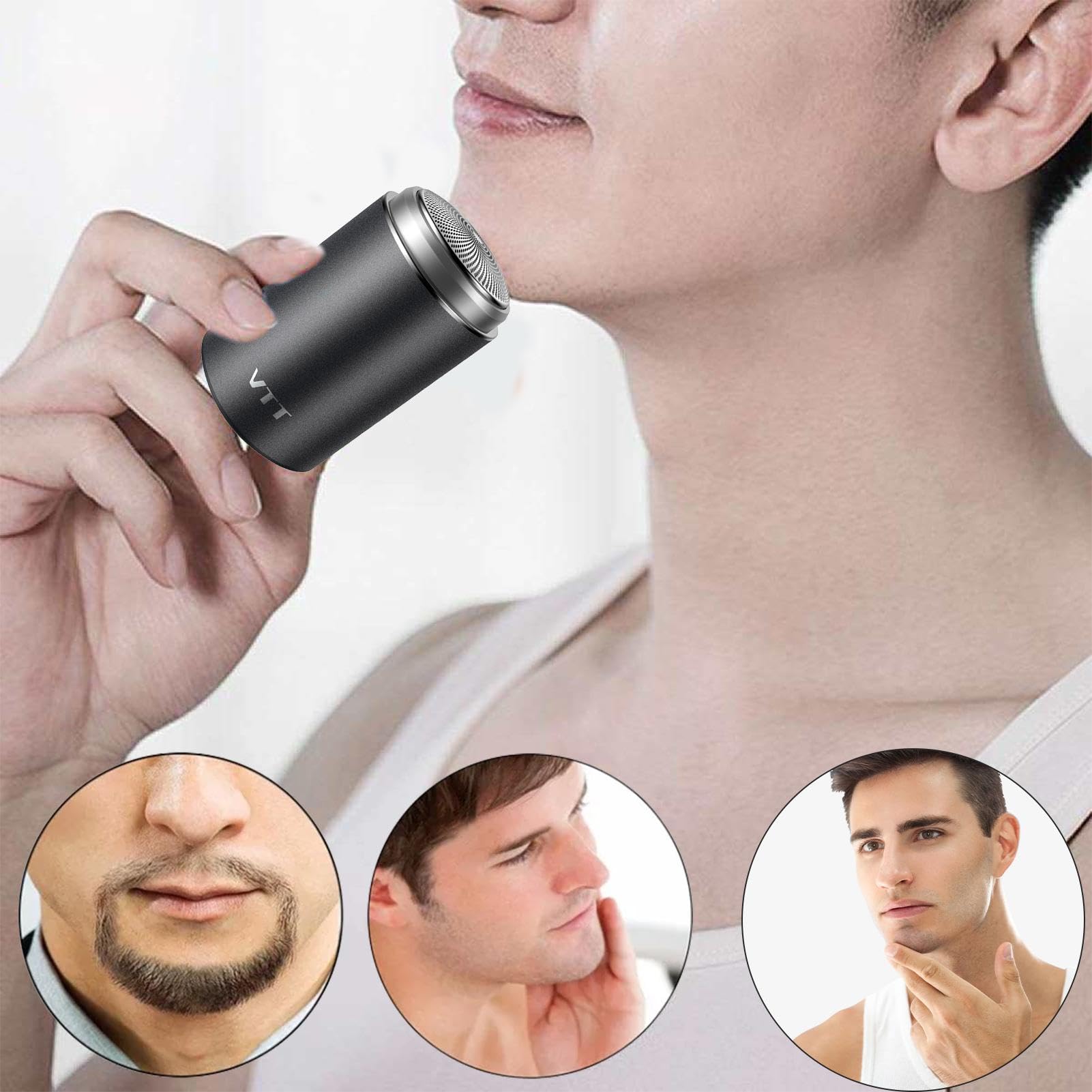 Premium Electric Shaver for Men & Women - Rechargeable Cordless Facial Hair Trimmer, Body Groomer for Armpit, Beard & Body Shaving - Perfect for Travel, Dating & Daily Grooming Routine