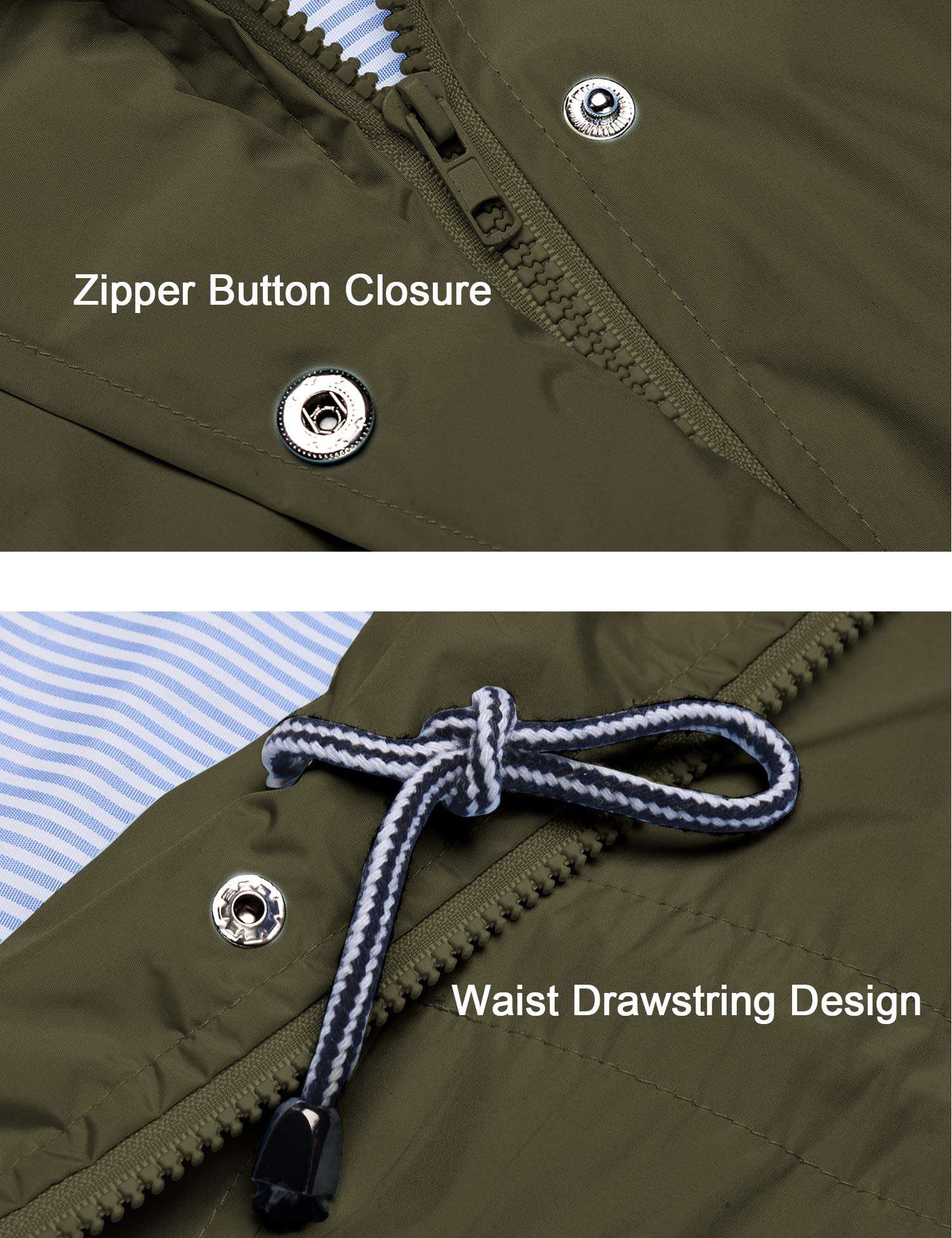 Women's Waterproof Raincoat Windbreaker Jacket - Lightweight Hooded Trench Coat for Outdoor Activities (Sizes S-XXL) | Perfect for Hiking, Commuting & Rainy Day Protection