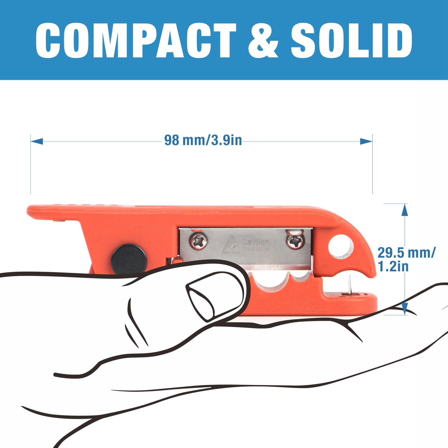 ICP 240 Professional Wire Stripper for AWG12 to 4/0 Round Cables - Heavy Duty Radial Cable Stripper with 2 Replacement Blades | Ideal for Electricians, DIY Projects & Industrial Wiring Applications