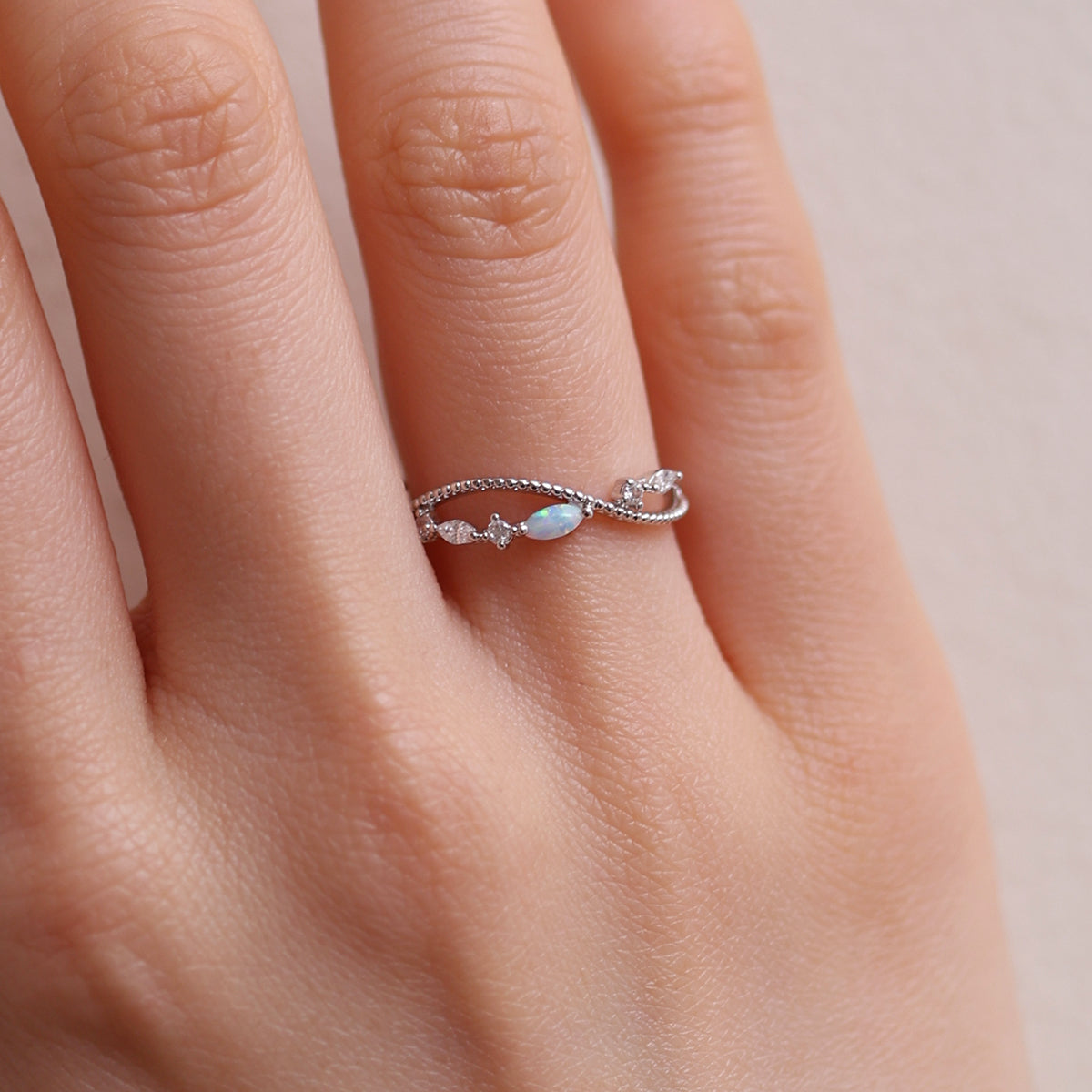 Opal Layered Ring for Women | Elegant Stackable Jewelry for Everyday Wear & Special Occasions