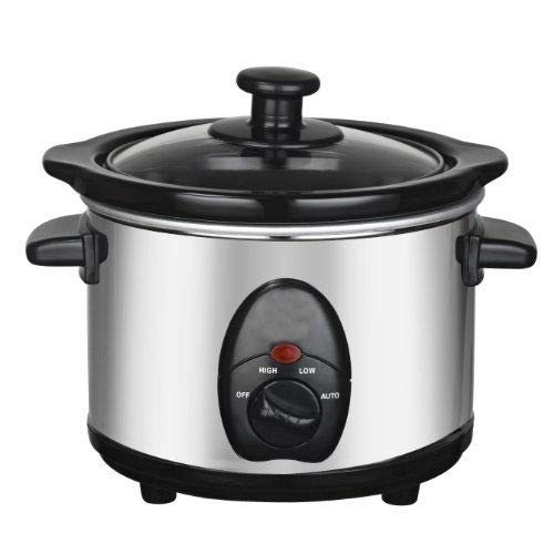 Premium Stainless Steel Slow Cooker 1.5L - Silver Electric Crock Pot for Soups, Stews & Meals | Perfect for Family Dinners, Potlucks & Meal Prep