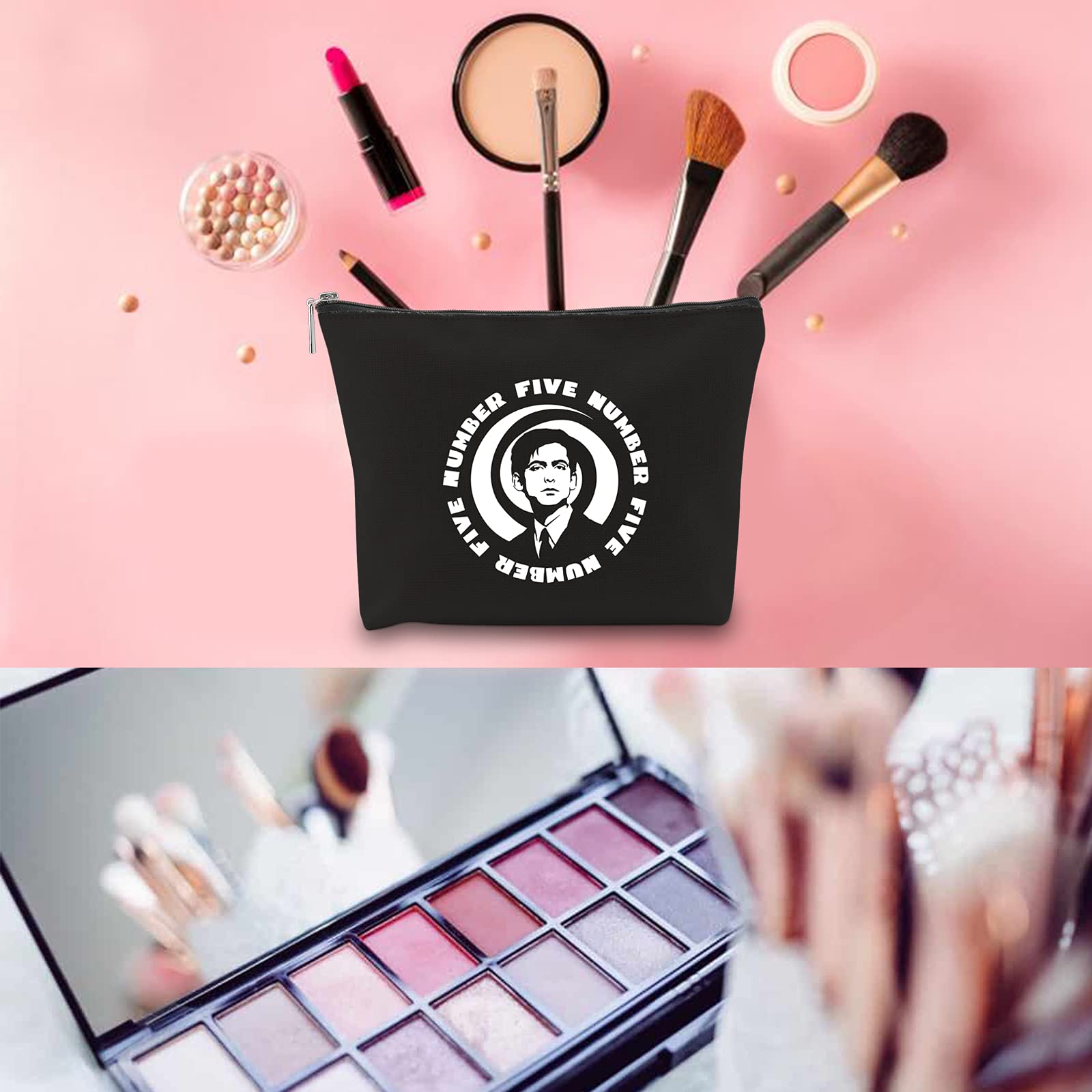 THE BOY Academy Inspired Number Five Zipper Pouch - TV Show Hello Goodbye Makeup Bag for Fans | Perfect for Cosmetics, Travel & Fan Collection