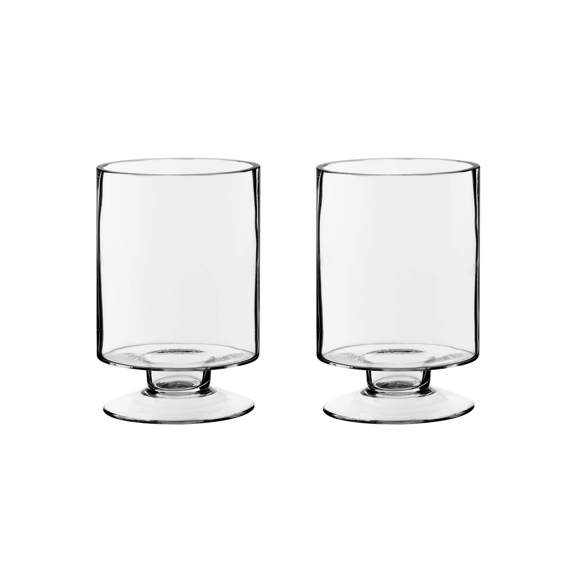Premium Glass Hurricane Candle Holders - 6