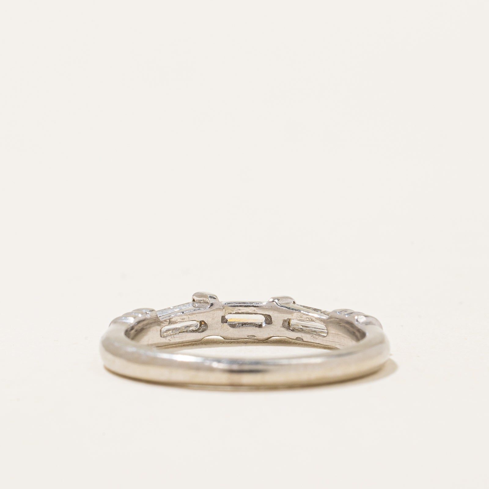 0.24ctw Baguette Diamond Wedding Band Ring - Size 4.25 | Elegant Stackable Ring for Bridal Sets, Anniversary Gifts & Everyday Luxury Jewelry