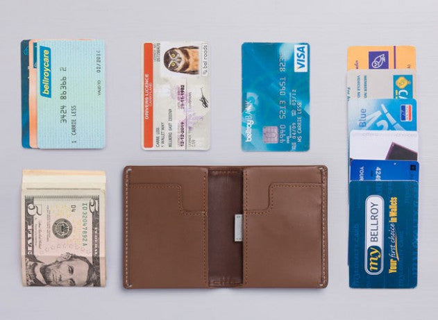 Bellroy Slim Sleeve Wallet - Ultra Thin Minimalist RFID Blocking Leather Wallet for Men - Perfect for Everyday Carry, Travel & Business Use