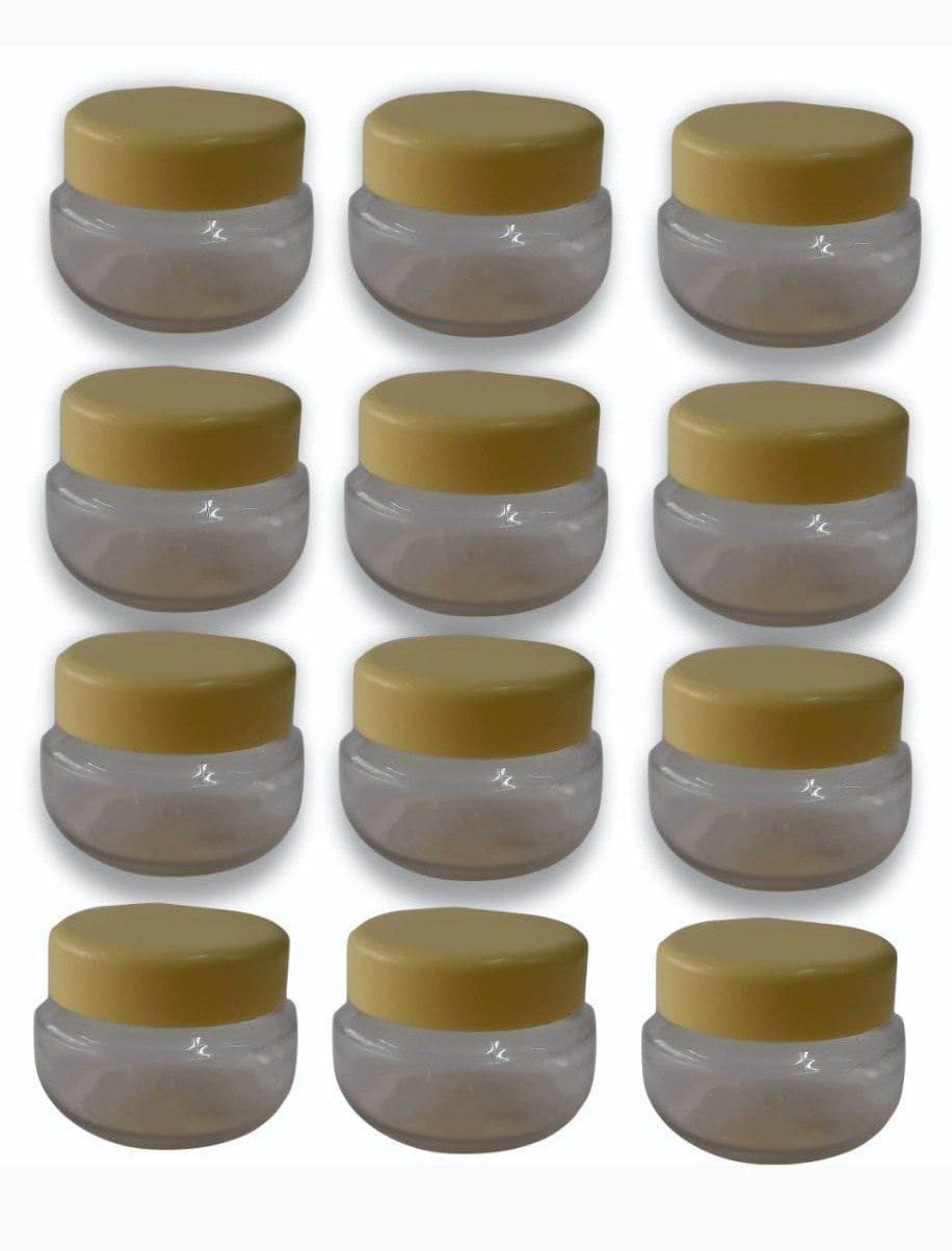 30ml Empty Transparent Plastic Bottles with Caps - Premium Airtight Cosmetic & Ointment Containers (Pack of 12) - Ideal for DIY Skincare, Essential Oils, Travel Toiletries & Medicine Storage
