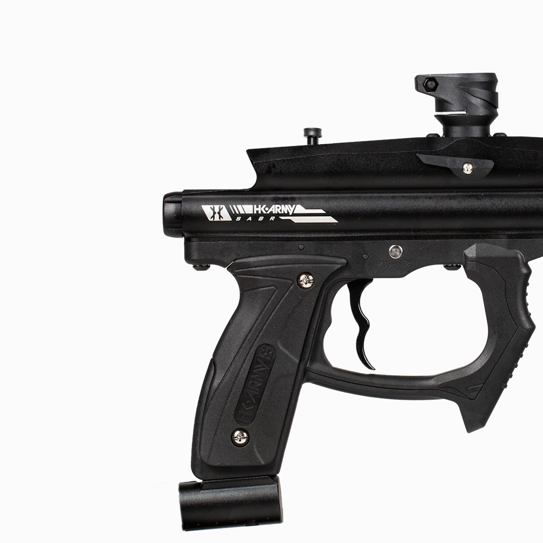 SABR Beginner Paintball Gun Marker - Dust Black & Black Tactical Design | Perfect for Woodsball, Speedball & Recreational Paintball Games