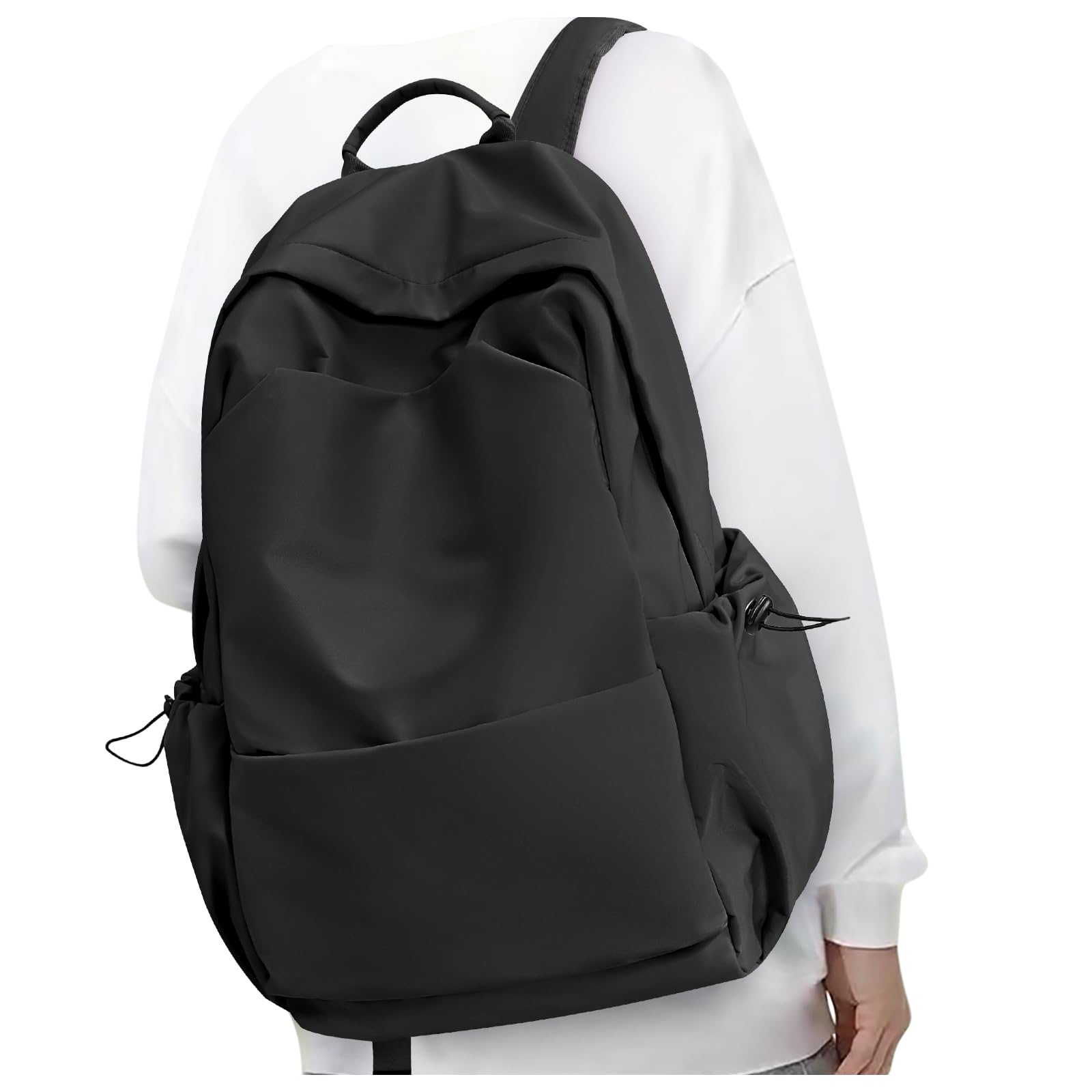 Large Black Backpack for Women & Men - Waterproof School Backpack for College, Gym & Travel - Durable Book Bag for Students & Professionals | Perfect for Daily Commute, Workouts & Campus Life