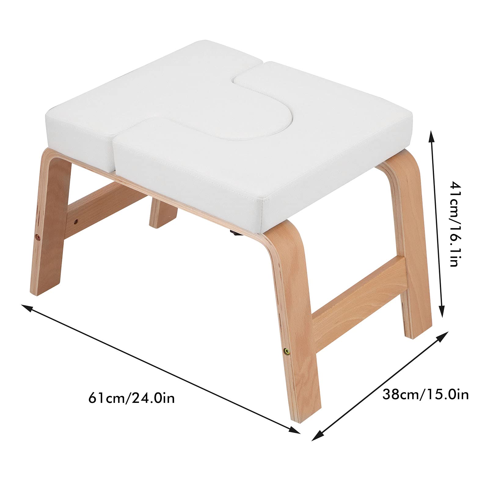 EVTSCAN Solid Wood Portable Yoga Headstand Bench - Balance Training Chair for Yoga, Fitness & Home Workouts - Perfect for Beginners & Advanced Yogis