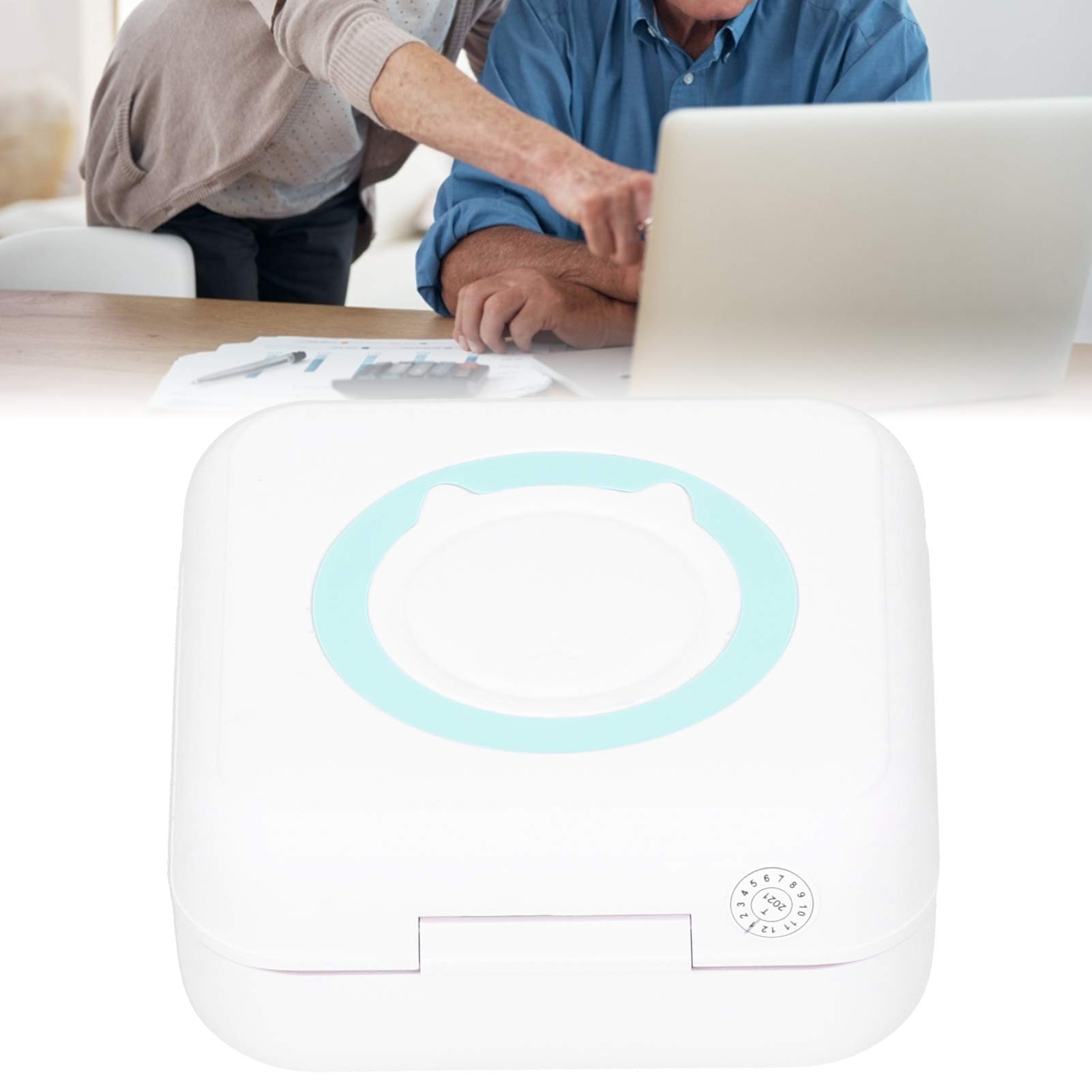 Wireless Bluetooth Portable Thermal Printer - 200 DPI Mobile Photo Printer for Smartphones, USB Compatible with iOS & Android (Green) | Perfect for Home Labeling, Small Business Receipts & On-the-Go Printing