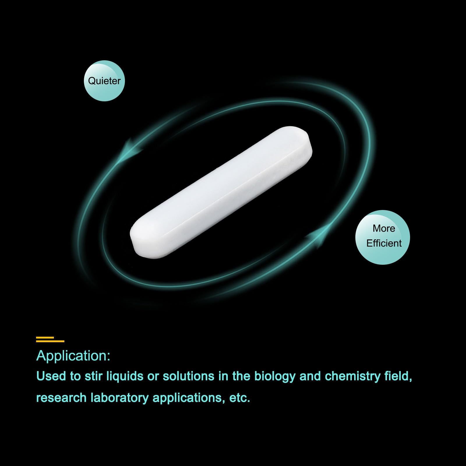 MECCANIXITY 7-Piece Magnetic Stirrer Set with Cylinder & Straight Bars - Lab-Grade Coated Stir Bars for Chemistry Experiments & Scientific Research (White) - Perfect for Mixing Solutions in Beakers, Test Tubes & Laboratory Applications