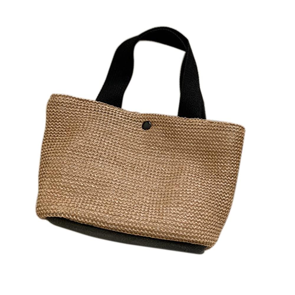 Straw Beach Tote Bag for Women - Hand Woven Waterproof Summer Beach Bag with Zipper Pocket - Perfect for Vacation, Travel, Pool, and Outdoor Adventures