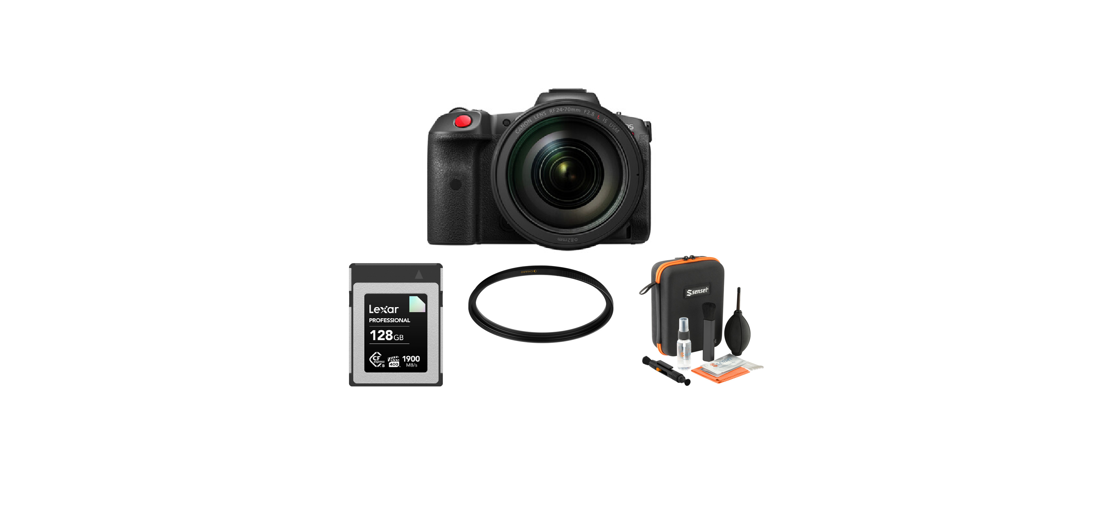 Canon EOS R5 C Mirrorless Cinema Camera Kit with RF 24-70mm f/2.8 Lens - Professional 8K Video & Photography for Filmmakers, Content Creators & Vloggers - Perfect for Studio, Travel & Outdoor Shooting