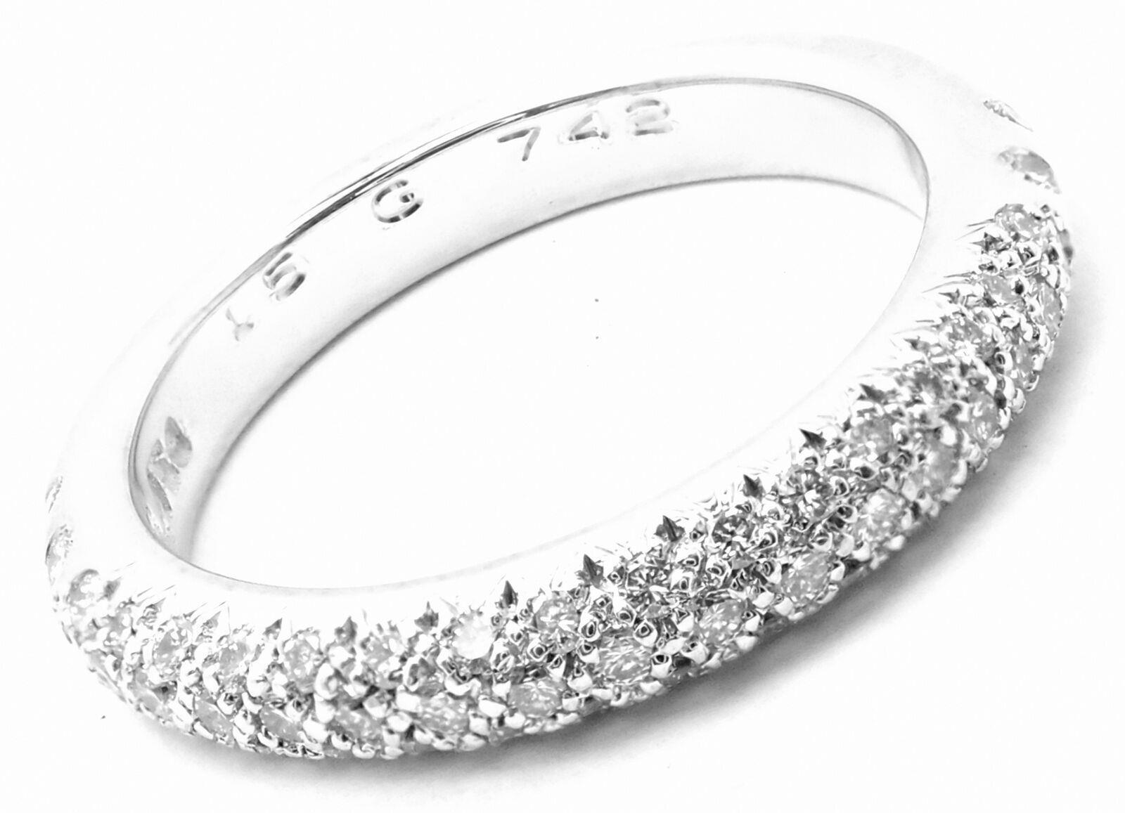 Authentic Chanel 18k White Gold Diamond Band Ring for Women - Luxury Wedding Engagement Promise Ring - Perfect for Anniversary, Proposal & Special Occasions