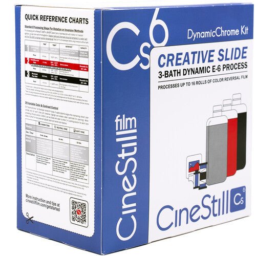 CineStill Film Cs6 Creative Slide D9 DynamicChrome 3 Bath E-6 Quart Kit for Professional Film Development - Perfect for Photography Studios, Darkrooms & Film Enthusiasts