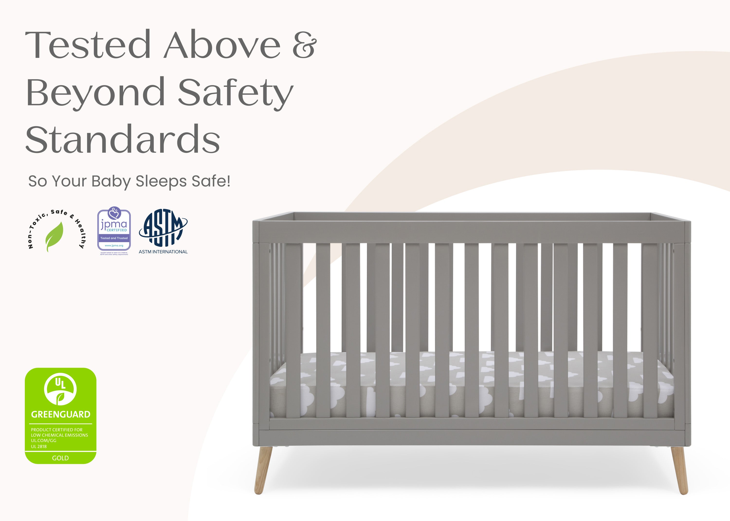 Essex 4-in-1 Convertible Baby Crib - Toddler Bed, Daybed & Full-Size Bed Conversion - Safe Nursery Furniture for Newborns & Kids - Perfect for Bedrooms, Daycare & Guest Rooms