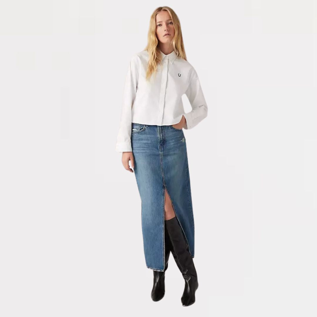Stylish Ankle-Length Column Skirt - Low Fi Prep Fashion for Women | Perfect for Office Wear, Casual Outings & Special Occasions