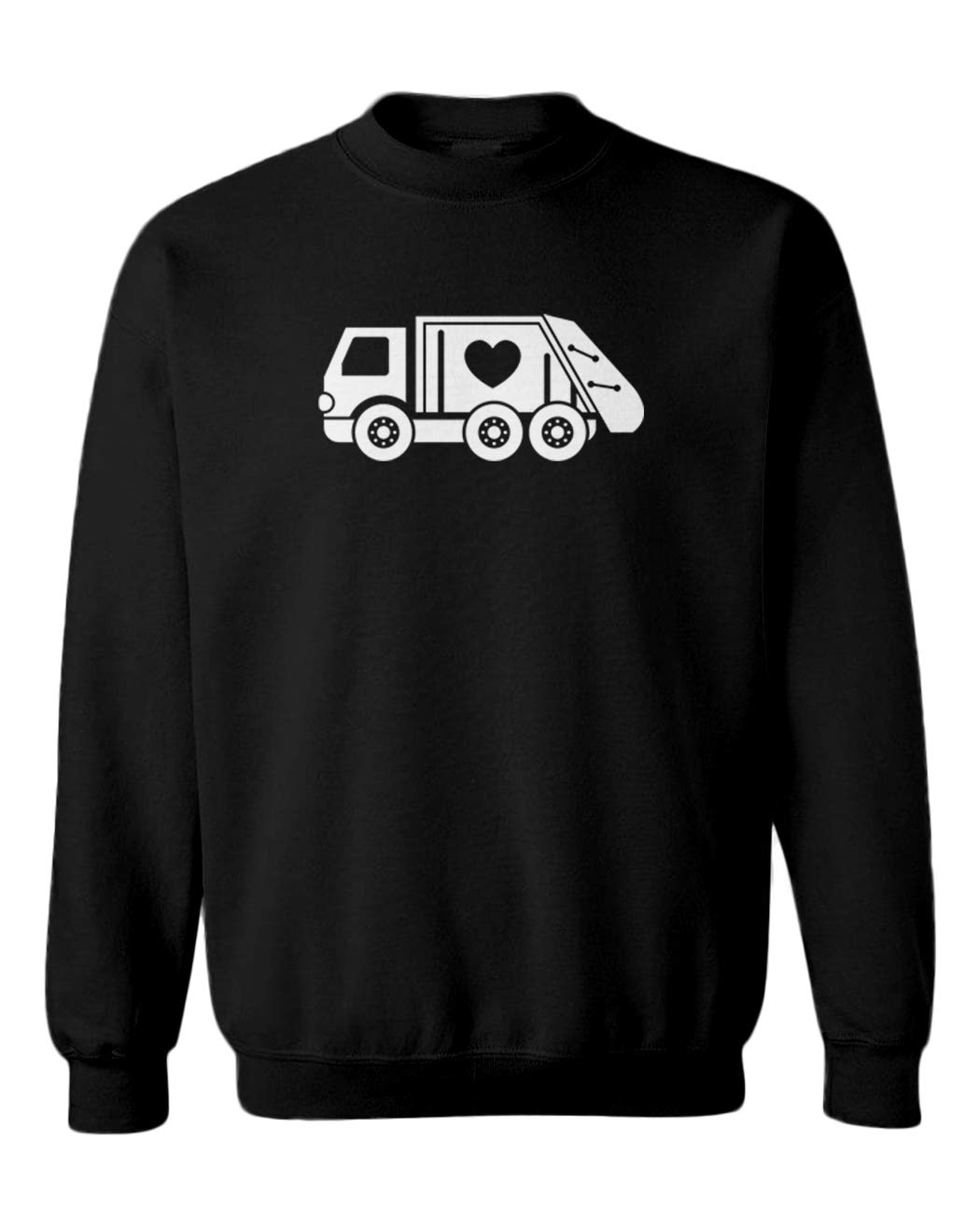 Valentine's Day Garbage Truck Fleece Sweater for Toddlers - Cute Trashman Themed Crewneck Pullover for Kids | Perfect for Valentine's Gifts, Birthday Parties & Playdates
