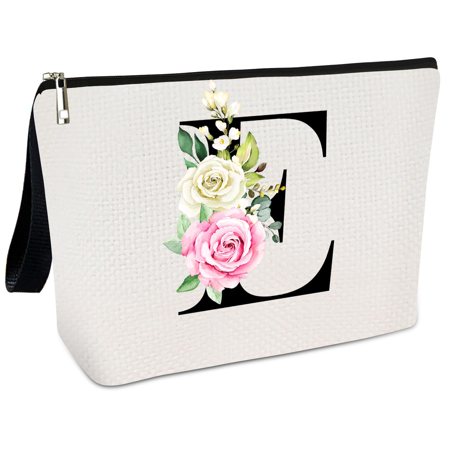 Personalized Monogram Makeup Bag for Women - Custom Initial Cosmetic & Toiletry Pouch - Perfect Gift for Mom, Birthday & Mother's Day - Ideal for Travel, Gym & Daily Beauty Essentials