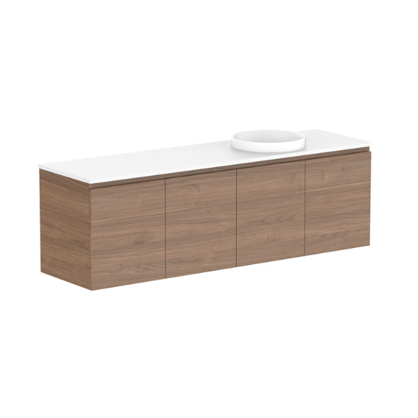 ADP Glacier Lite All Door Twin Vanity with Solid Surface Top - Modern Bathroom Vanity Set with Sink for Home & Apartment Renovation