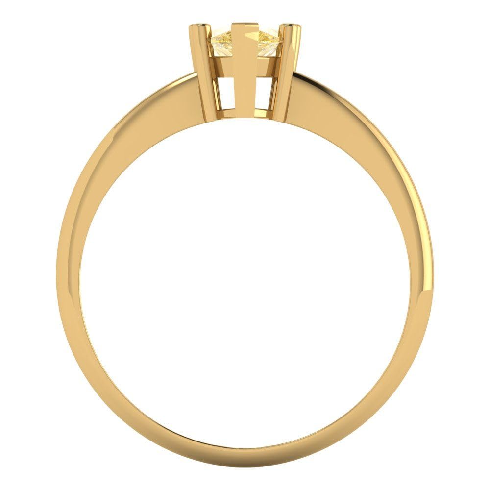 1.0ct Pear Citrine Engagement Ring in 14k Gold for Bridal & Anniversary