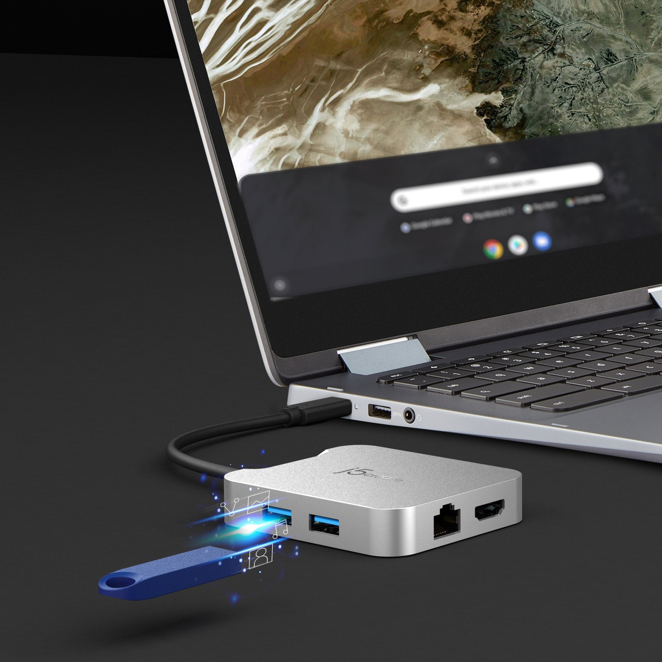 4K60 Elite USB C® PD Multi Port Adapter - 6-in-1 USB C Hub with HDMI, Ethernet, USB 3.0 for MacBook Pro/Air, iPad Pro, Chromebook - Perfect for Home Office, Gaming & Video Conferencing