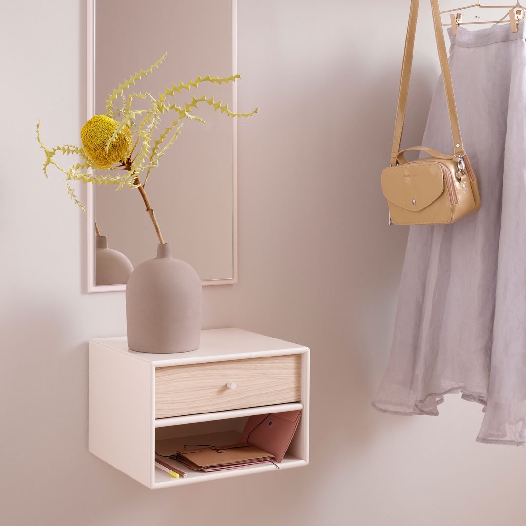Modern Nightstand with USB Ports & Drawer - Compact Bedside Table for Small Spaces - Perfect for Bedroom, Apartment, Dorm, or Office Use