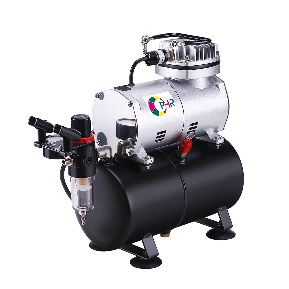 OPHIR 110V Professional Airbrush Compressor with 3L Tank - Quiet Air Compressor Kit for Hobby Model Painting, Tattoo Art, Automotive & Bakery Decorating - Perfect for T-Shirt Airbrushing & DIY Crafts