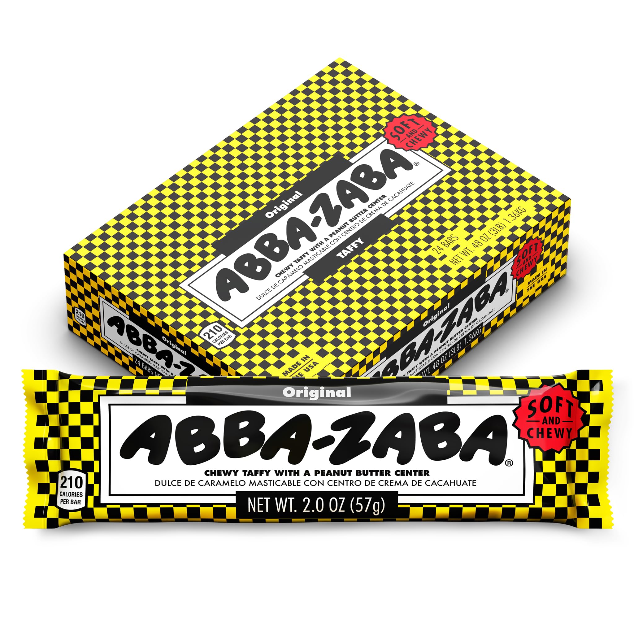 ABBA-ZABA Candy Bars 24-Pack (1.8oz) for Parties & Gifts