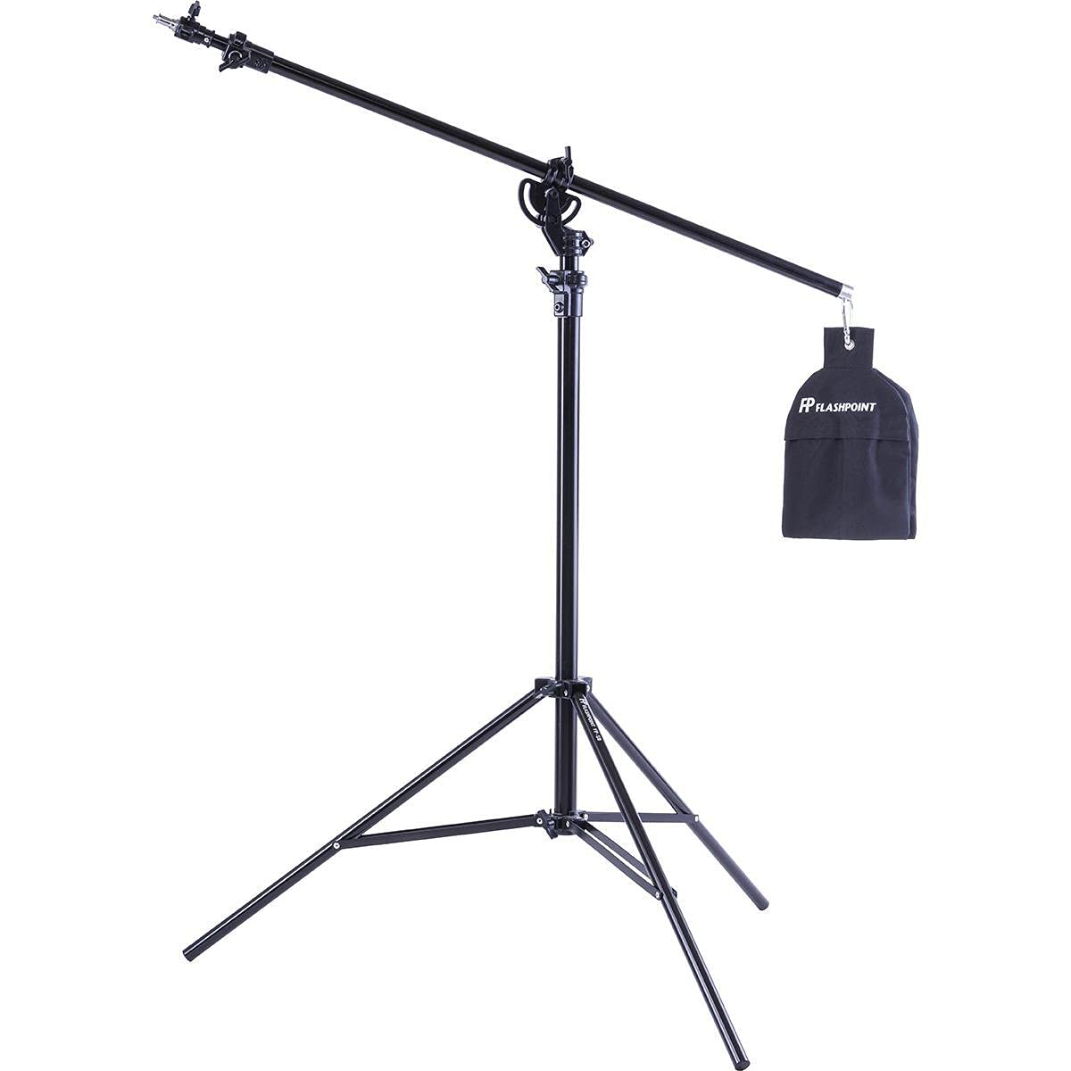 Flashpoint Pro Air Cushioned Heavy Duty Boom Light Stand - 13 Feet Tall Adjustable Photography Light Stand for Studio, Video, and Outdoor Shooting - Perfect for Photographers, Videographers, and Content Creators