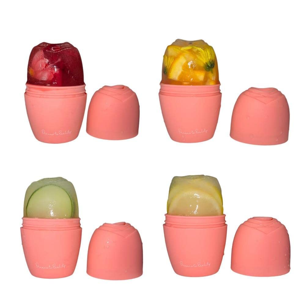 Facial Ice Roller for Puffiness Relief - Reusable Ice Cube Mold for Eye & Face Care - Beauty Skin Care Set for Cooling & Soothing